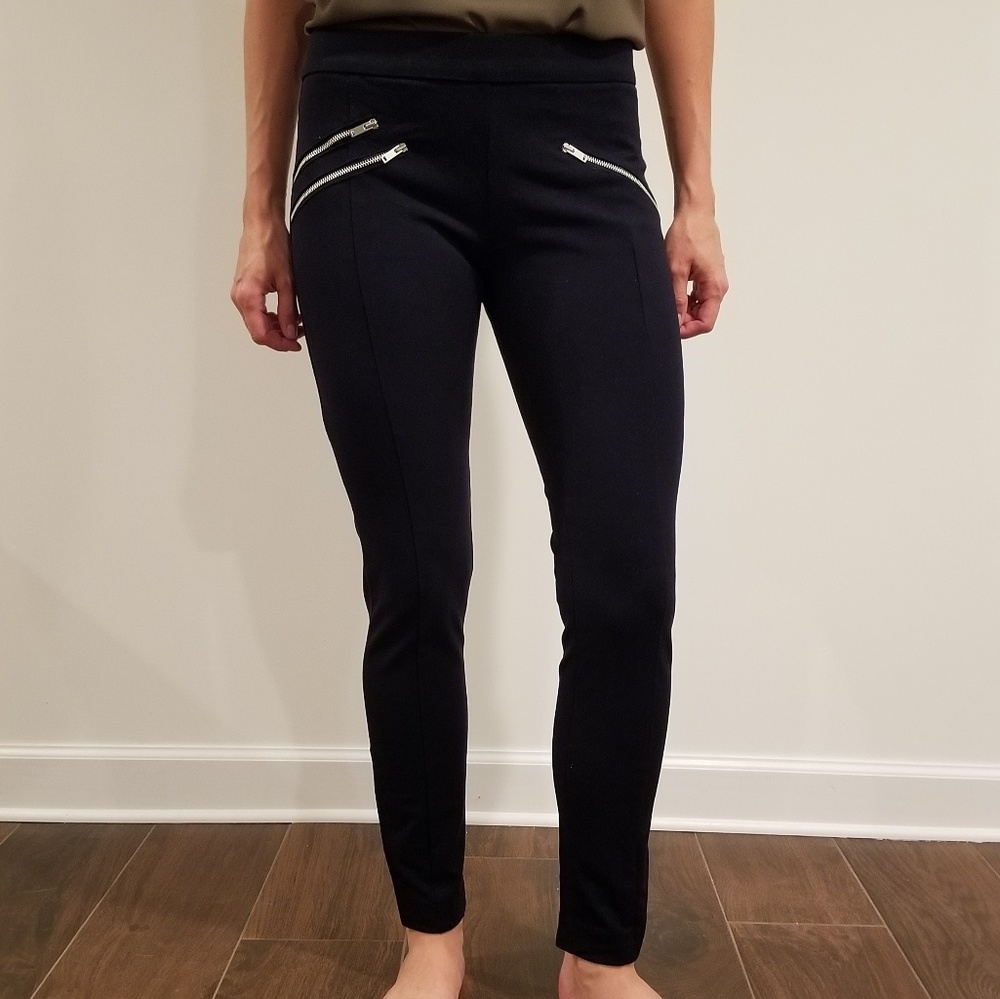Zara Stretchy Navy Skinny Pants